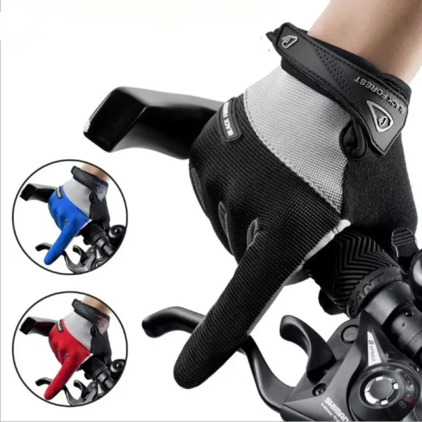Cycling Gloves Full Finger Bicycle Gloves Anti Slip Gel Pad Anti-sweat Shock MTB Road Bike Gloves Touchscreen Mountain Gloves