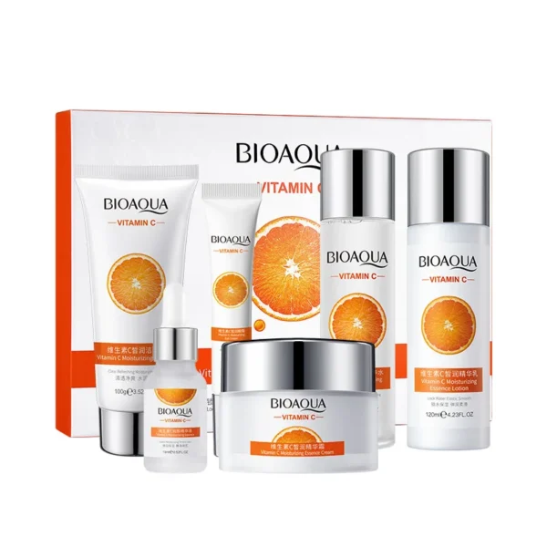 6pcs/lot BIOAQUA Vitamin C Skin Care Sets Moisturizing Hydrating Anti-aging Eye Face Cream Serum Facial Cleanser Skin Care Kit - Image 6