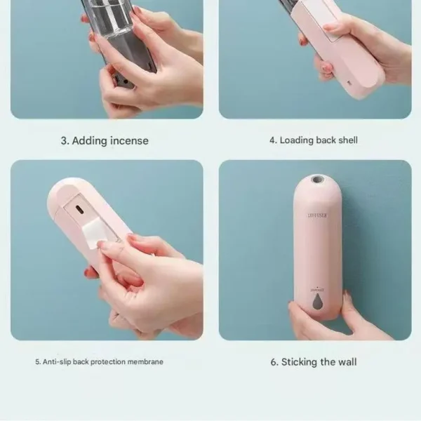 Toilet Air Freshener Diffuser - Automatic Essential Oil Dispenser for Bathroom Odor Elimination & Hotel Room Fragrance - Image 5