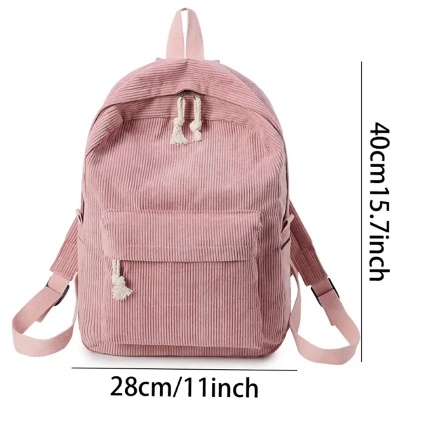 Personalized Corduroy Schoolbag Backpack Training Anti-theft Shoulder Bag For Teenager Knapsack Unisex Classic Campus Port - Image 6