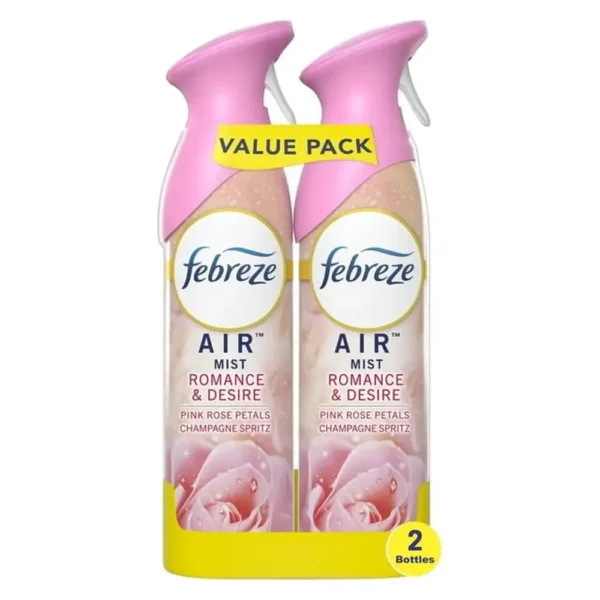 Pink Rose Petals Spray Air Freshener 8.8 oz 2 Ct Odor Eliminating Deodorizing Romance & Desire Home and Car Burst of Fresh - Image 6