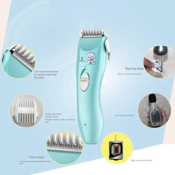 Silent Baby Hair Clipper Children Hair Clippers Electric Quiet Trimmer Kids Cutting Machine Infant Women Pet Hair Shaver - Image 2
