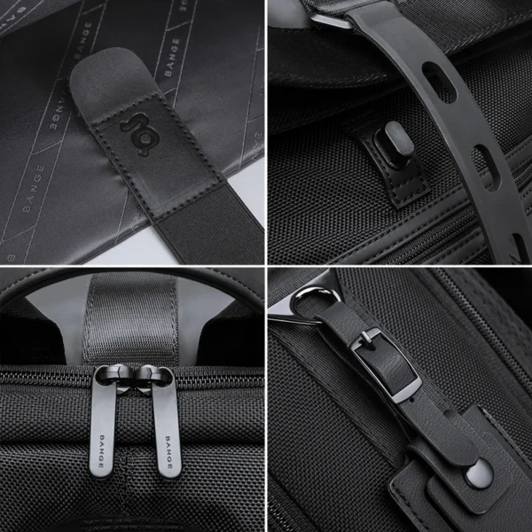 Bange Casual Men Anti Theft Backpack 15.6 inch Multifunctional Waterproof Backpacks Daily Travel Bag School Rucksack With Belt - Image 5