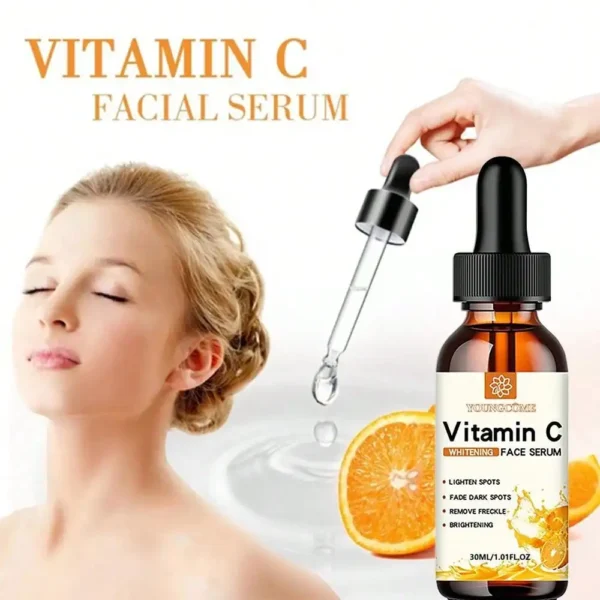 Vitamin C Facial Essence Contains Hyaluronic Acid Dark Spot Remover Moisturizing Repair Anti-aging Essence Facial Skin Care 30ml - Image 3