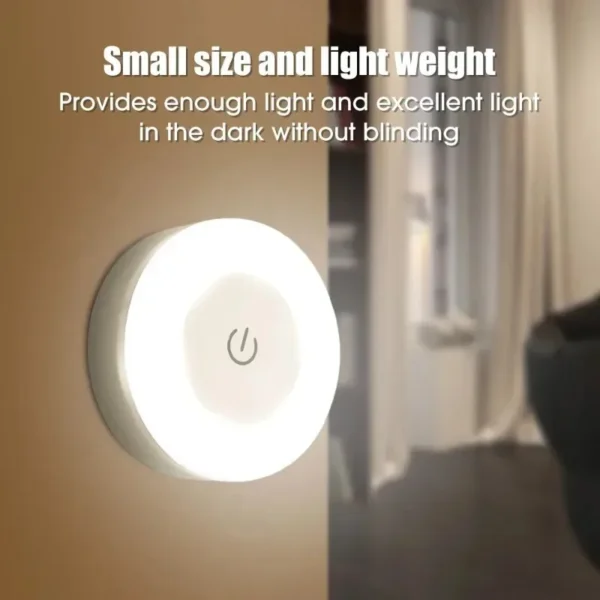 LED Touch Sensor Night Light 3 Modes Dimming Wall Lights Portable USB Rechargeable Night Lamp For Living Room Bedroom Lighting - Image 3
