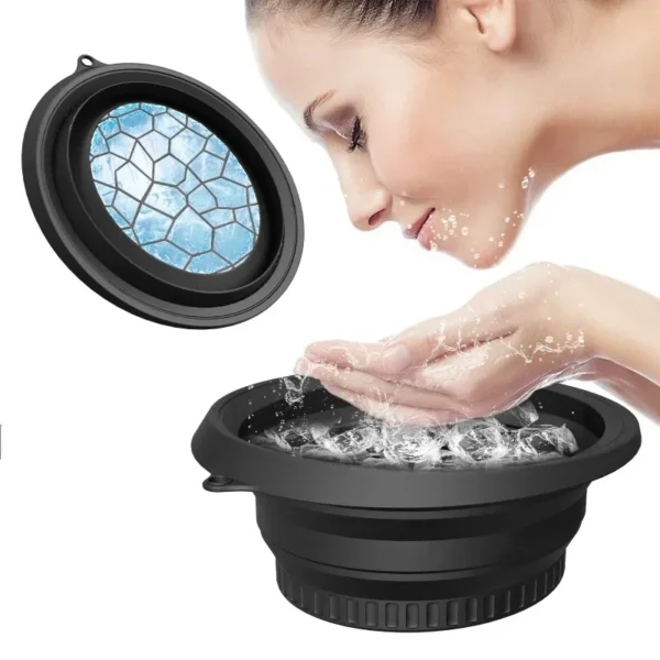 Face Ice Bath Bowl for Facials Plunge Dipping Face Folding Ice Facials Washbasin Facials Skin Cares Tool for Home Travel New - Image 2
