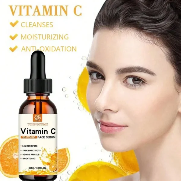 Vitamin C Facial Essence Contains Hyaluronic Acid Dark Spot Remover Moisturizing Repair Anti-aging Essence Facial Skin Care 30ml - Image 5