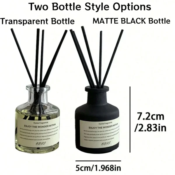 50ml Flameless Home Fragrance Room Flameless Freesia Jasmine Fragrance Oil with Reed Diffuser Stick Home Room Air Freshener Deco - Image 6