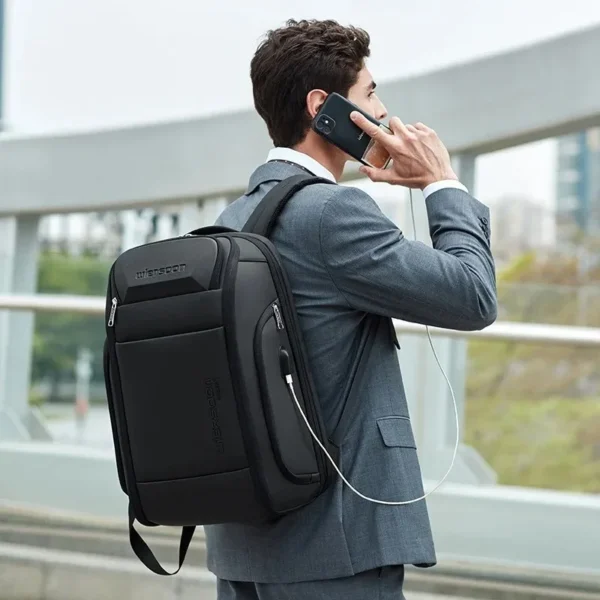 Multi functional Business Bag Waterproof Lockable Anti-theft Breathable Backpack USB Charging Large Capacity Travel Bag - Image 4