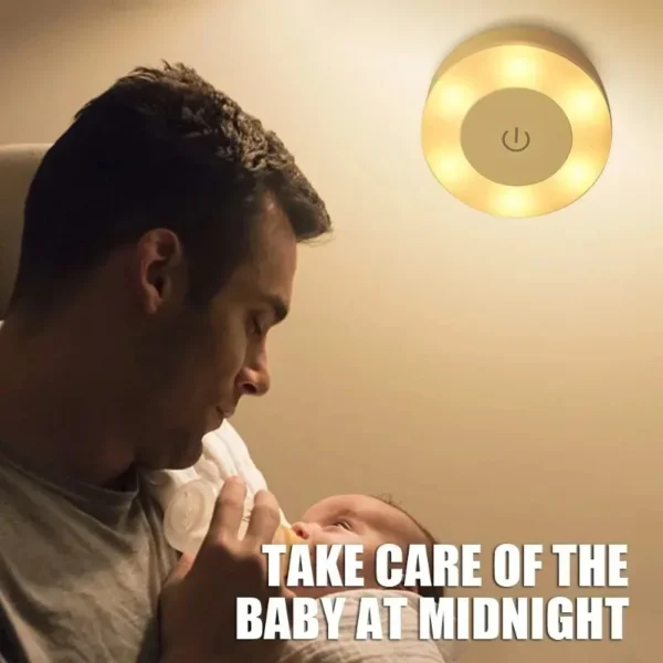LED Touch Sensor Night Light 3 Modes Dimming Wall Lights Portable USB Rechargeable Night Lamp For Living Room Bedroom Lighting - Image 2