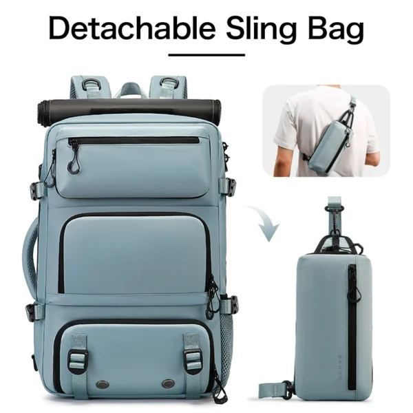 BANGE 30L Anti Theft Waterproof Hiking Camping Backpack Removable Trekking Bag Rucksack Big Capacity Travel Outdoor Sports Bags - Image 4