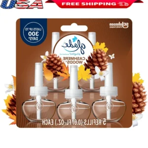 Scented Oil Refills Air Freshener Plug In Cashmere Woods Essential Oil Jasmine Sandalwood Musk Home Fragrance 5 Pack