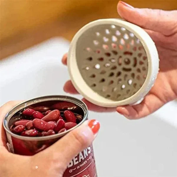 New Multifunctional Micro Can Colander Silicone Portable Mini Can Filter Cover Strainer Food Draining Colander Kitchen Gadgets - Image 6