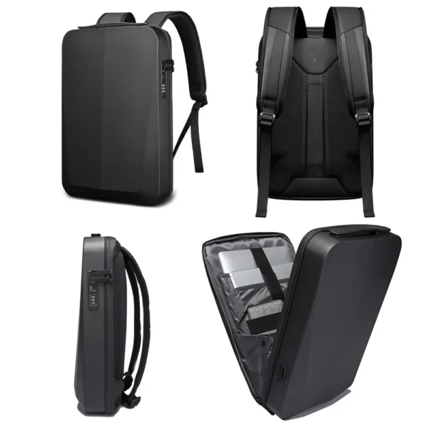 BANGE NEW Shell Design Anti-thief TSA Lock Men Backpack Waterproof 15.6 inch Laptop Bag Man Travel Bag With USB Charging - Image 5