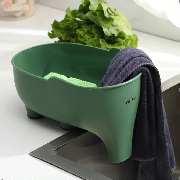 Elephant Shaped Multifunctional Kitchen Drain Basket - Durably Designed for Vegetable and Fruit Washing, Drain, and Storage - Image 6