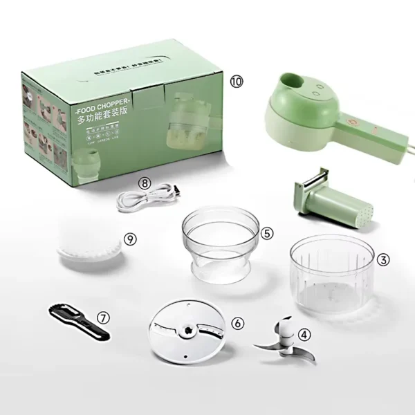 Multifunctional Electric Vegetable Chopper, Convenient Gadget for Home Kitchen, Fruit, Vegetable and Meat Chopping Tools - Image 6
