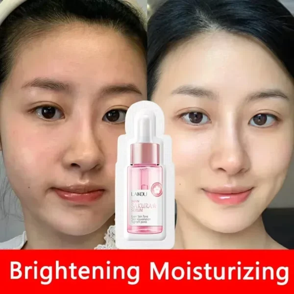 Sakura Whitening Face Serum Fade Fine Lines Anti Aging Tighten Pores Improve Melanin Pigment Dull Moisturizer Brighten Skin Care - Image 3