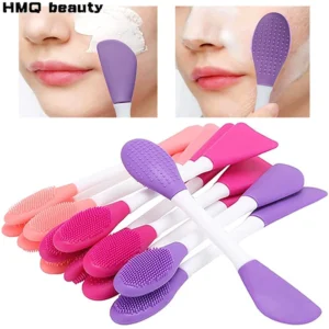 8/4/2pcs Silicone Face Mask Brush 2 in 1 Double-Head Manual Cleansing Brushes Facial Scrubber Mud Film Applicator Skin Care Tool