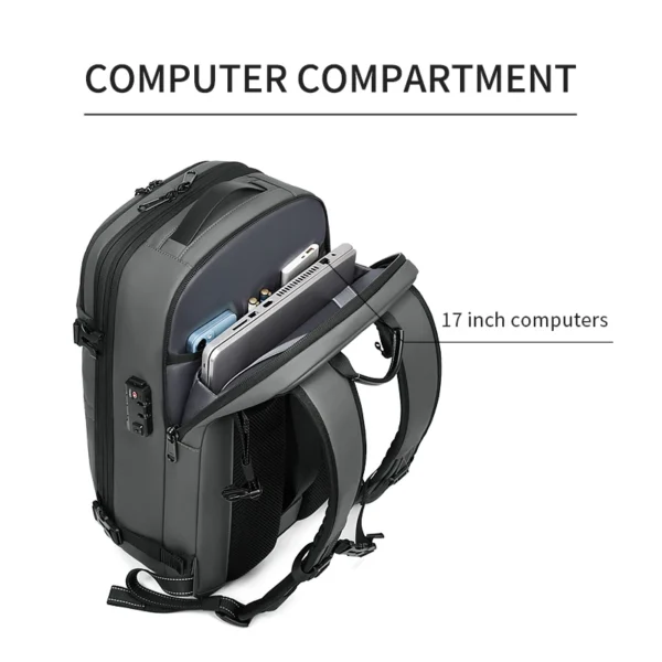 Men Travel Backpack vacuum compression 17 inch Laptop Backpack Business Large Capacity school Backpack Expanded Hiking backpack - Image 5