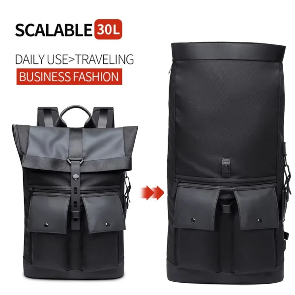 Bange Casual Men Anti Theft Backpack 15.6 inch Multifunctional Waterproof Backpacks Daily Travel Bag School Rucksack With Belt - Image 4
