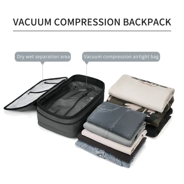 Men Travel Backpack vacuum compression 17 inch Laptop Backpack Business Large Capacity school Backpack Expanded Hiking backpack - Image 6