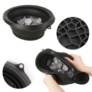 Face Ice Bath Bowl for Facials Plunge Dipping Face Folding Ice Facials Washbasin Facials Skin Cares Tool for Home Travel New
