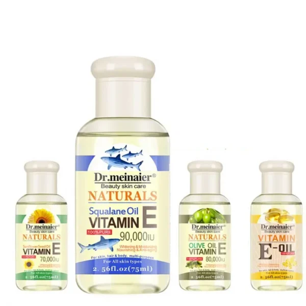 Vitamin E Face Essence Oil Morning & Night Whitening Shrink Pores Anti Wrinkle Aging Freckle Repair Face Skin Care Essence 75ml - Image 4