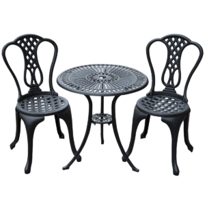 3 Pc Cast Aluminium Bistro Set