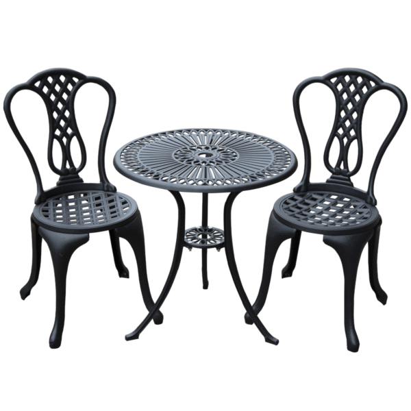 3 Pc Cast Aluminium Bistro Set