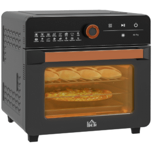 HOMCOM Air Fryer Oven 20L Countertop Mini Oven with 17 Presets 1400W Black