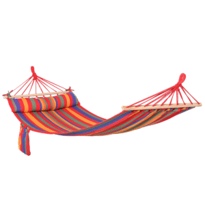 Cotton Hammock Soft Portable Swing Sleeping & Headrest & Side Pocket Chair