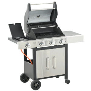 Outsunny Deluxe Gas Barbecue Grill 3+1 Burner Garden BBQ w/ Large Cooking Area