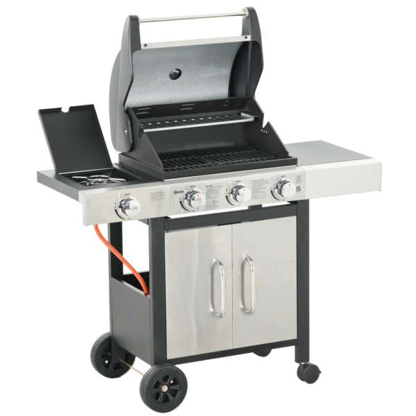 Outsunny Deluxe Gas Barbecue Grill 3+1 Burner Garden BBQ w/ Large Cooking Area