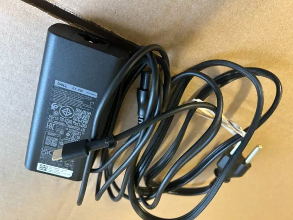 5 Dell Laptop Charger 65W Watt USB Type C AC Power Adapter - Used - Image 4