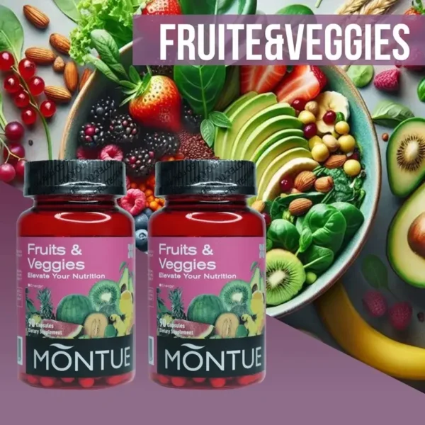 Montue Fruits and Veggies Supplement - 90 Fruit and 90 Veggie Capsules - Supports Energy Levels, Vitamins & Minerals -Made in Th - Image 5