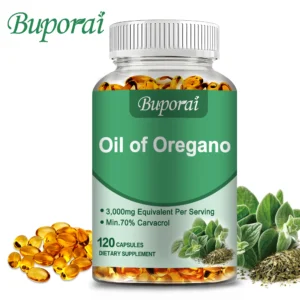 Oil of Oregano Capsules - Support Digestion, Intestinal Health, Immune System, Antioxidant - 120 Capsules