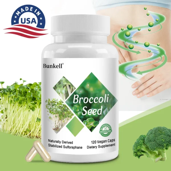Broccoli Seed Supplements Heart and Brain Health, Detoxification, Balanced Diet, Antioxidant