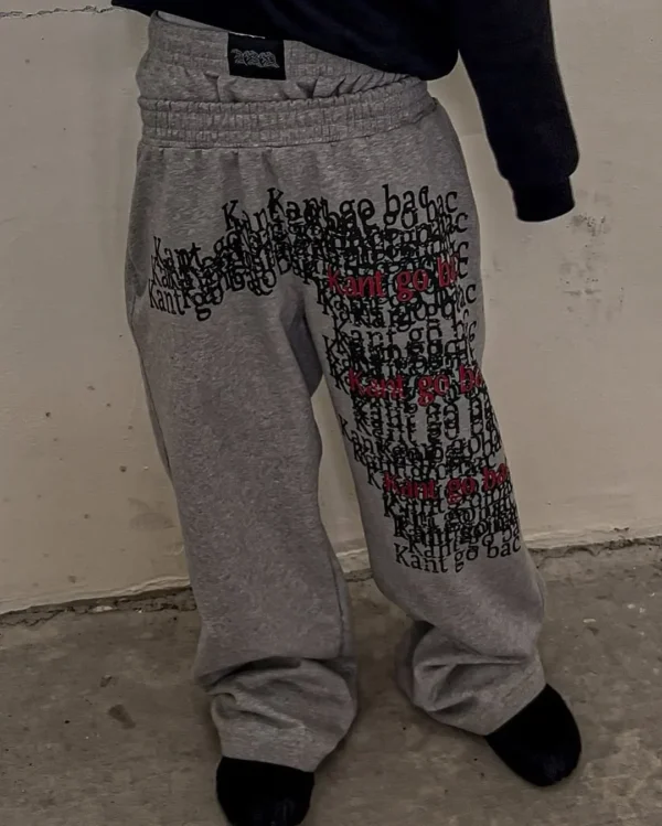 Y2K Fashion Dirty style Fashion Double Waist Pants Harajuku Goth High waisted Jogger Drawstring Sweatpants Loose Cargo Trousers