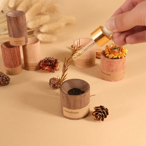 1PCS Wooden Essential Oil Aromatherapy Diffuser Wooden Diffuser Eco-Friendly Fragrance Diffused Wood Portable Box Aromatherapy - Image 3