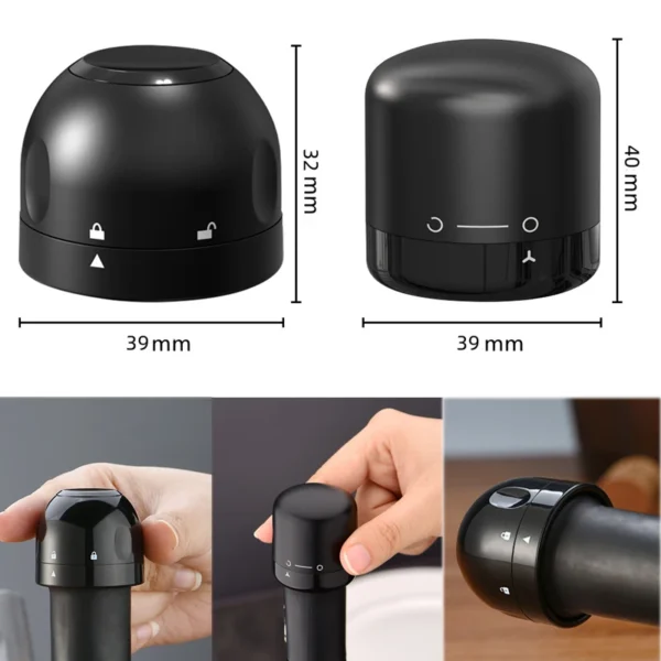 Wine Stopper Silicone Sealed Champagne Bottle Stopper Vacuum Retain Freshness Wine Plug Tools for Wine Champagne Soda Bottles - Image 4