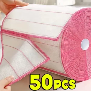 1-50pcs Anti-Oil Kitchen Towels Cotton Dishcloth Super Absorbent Non-stick Oil Reusable Cleaning Cloth Kitchen Daily Dish Towels
