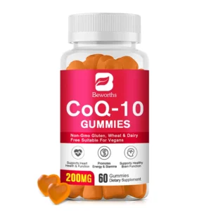 BEWORTHS Coenzyme Q10 Gummies COQ10 Heart Health Supplement for Adult Enhance Heart Function Support Brain and Skin Health