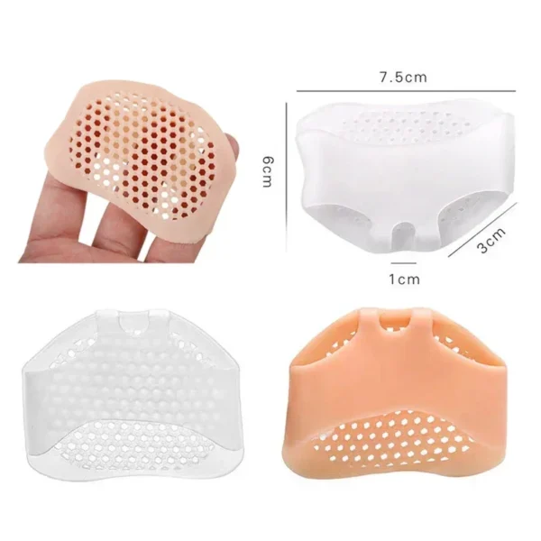 2Pcs Silicone Forefoot Pads Honeycomb Gel Shoe Pad for Women Heels Insoles Foot Pain Relief Inserts Foot Blister Care Cushions - Image 6