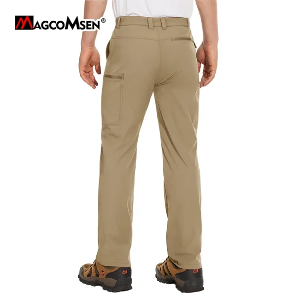 MAGCOMSEN Men's Waterproof Hiking Pants with Multi-pockets Lightweight Quick Dry Casual Straight Working Pants - Image 2