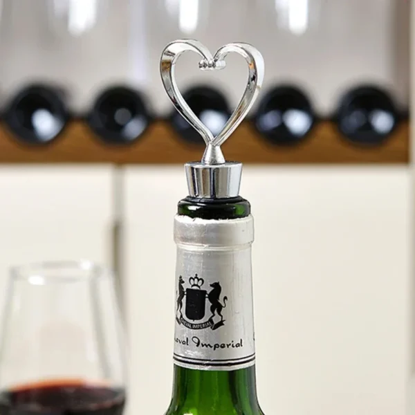 Elegant Love Heart Shaped Twist Thread Sealed Wine Bottle Stopper For Bar B85C - Image 2