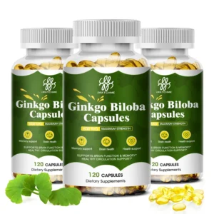 Max Strength Natural Ginkgo Biloba Supplements For Brain Health Support, Improve Mood And Focus, Energy, Adult, Vegen, Non-GMO