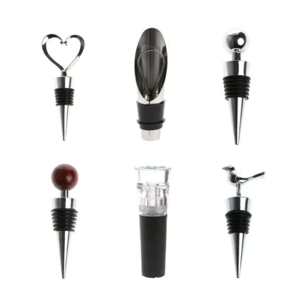 Elegant Love Heart Shaped Twist Thread Sealed Wine Bottle Stopper For Bar B85C
