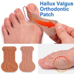 Hallux Valgus Orthodontic Patches Anti-Wear Toes Correction Pain Relief Foot Care Bone Thumb Adjuster Correction Toe Separator