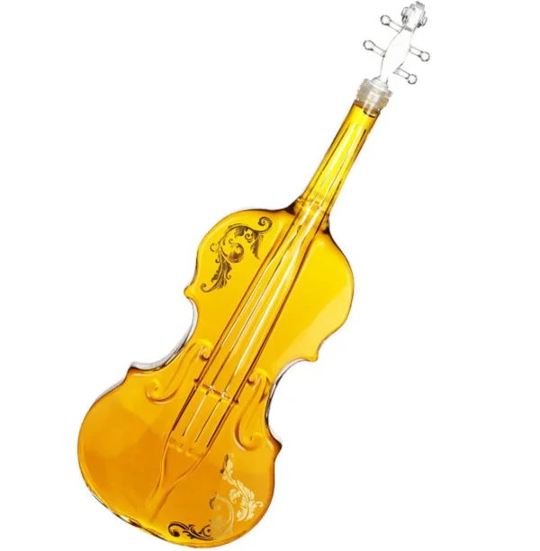 Whiskey Decanter Violin Decanter Crystal Drinking Cup Whiskey Glasses Cup for Wine Cocktail Vodka Home Halloween Party Bar Gift - Image 2
