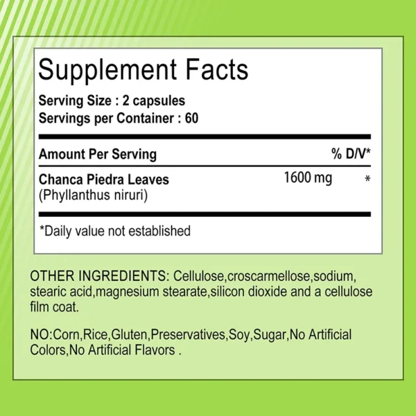 Chanca Piedra Capsules - Supports Kidney Health, Urinary Tract Health, Clears Kidney Stones and Gallstones, Boosts Immunity - Image 2